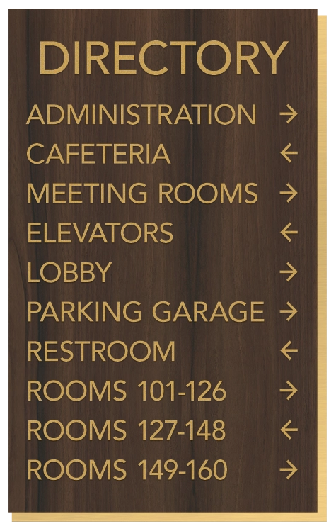 10-Line Directory Sign
