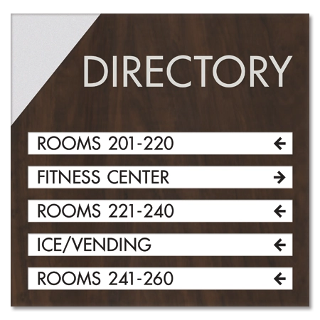 5-Line Directory Sign w/Inserts