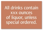 Alcohol Warning Sign - Alabama Compliant