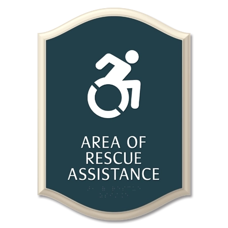 Area of Rescue Assistance Sign - NYC Compliant