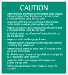 Arkansas Spa Rules Caution Sign