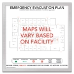 Brushed Metallic Evacuation Map