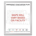 Brushed Metallic Evacuation Map