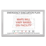 Brushed Metallic Evacuation Map