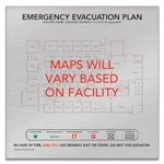 Brushed Silver Pattern Evacuation Map