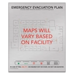 Brushed Silver Pattern Evacuation Map