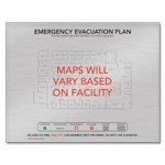 Brushed Silver Pattern Evacuation Map