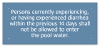 California Diarrhea Pool Sign