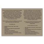 California Human Trafficking English/Spanish Version Notice