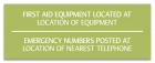 Delaware First Aid and Emergency Phone Location Sign