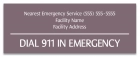 Delaware Pool Emergency Phone Sign