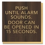 Delayed Egress Push/Pull Sign - CA Compliant