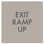 "Exit Ramp Up" Egress Sign - CA Compliant