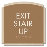 "Exit Stair Up" Egress Sign - CA Compliant