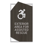 Exterior Area for Assisted Rescue Sign - Dynamic ISA Symbol