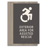 Exterior Area for Assisted Rescue Sign - Dynamic ISA Symbol