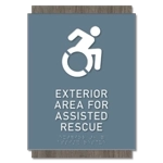 Exterior Area for Assisted Rescue Sign - Dynamic ISA Symbol