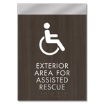 Exterior Area for Assisted Rescue Sign - ISA Symbol