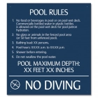 Florida Pool Rules Sign