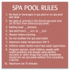 Florida Spa Pool Rules Sign