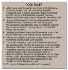 Hawaii Pool Rules Sign