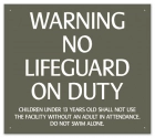 Idaho No Lifeguard Warning Sign
