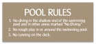 Iowa Pool Rules Sign