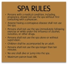 Iowa Spa Rules Sign