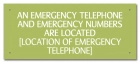 Kentucky Emergency Phone Location Sign