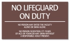 Kentucky No Lifeguard On Duty Sign