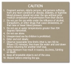 Kentucky Spa Rules Caution Sign
