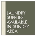 Laundry Supplies Available in Sundry Area