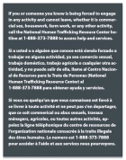 Louisiana Human Trafficking Notice - Acrylic Material