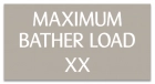 MAHC Maximum Bather Load Sign