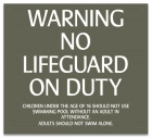 Maine No Lifeguard On Duty Warning Sign