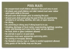 Maine Pool Rules Sign