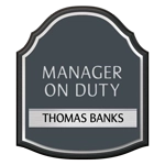 Manager on Duty Sign w/ Nameplate