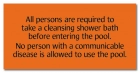 Massachusetts Pool Rules Health Sign