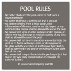 Massachusetts Pool Rules Sign