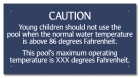 Michigan Pool Temperature Caution Sign