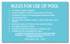 Mobile County, Alabama Pool Rules Sign