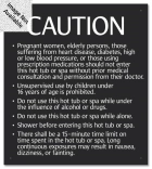 New Jersey Hot Tub Spa Caution Sign