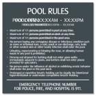 New York City Pool Rules Sign