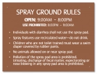 New York City Spray Ground Rules Sign