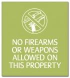 No Firearms or Weapons Allowed - Acrylic Version