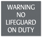 North Carolina No Lifeguard Sign for Wading Pools