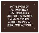 Ontario Canada Emergency Stop Button Sign