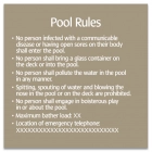 Ontario Canada Pool Rules Sign