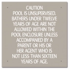 Ontario Canada Unsupervised Pool 2 Sign