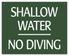 Ontario Shallow Water No Diving Sign